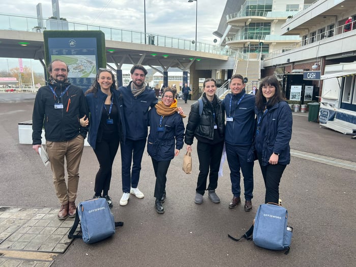 Michal Wikonski from Off to Work's Bristol and Southwest branch at Cheltenham Festival